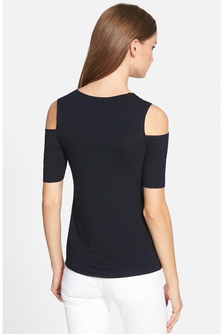 'Tiger Lily' Cold Shoulder Top, Alternate, color, NAVY