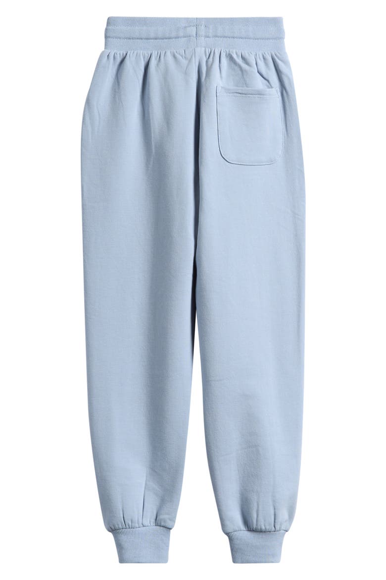 Kids' Light Blue Stretch Cotton Fleece Joggers, Alternate, color, DUSTY BLUE