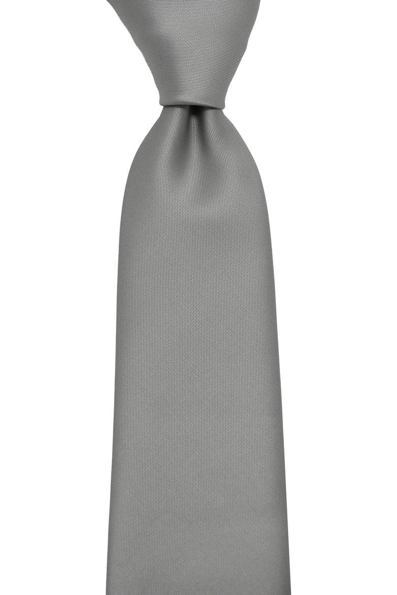 Satin Tie, Alternate, color, SILVER