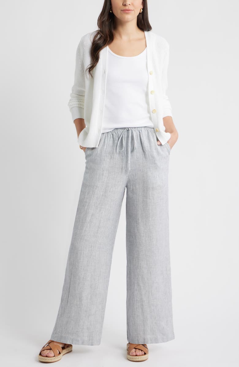 Caslon<sup>®</sup> Shaker Stitch V-Neck Pima Cotton Cardigan, Alternate, color, White