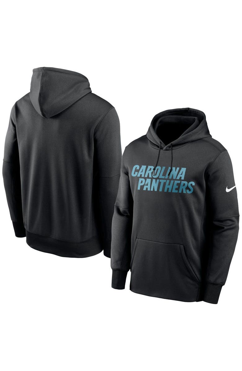Nike Men's Nike Black Carolina Panthers Fan Gear Wordmark Performance Pullover Hoodie, Main, color, Black
