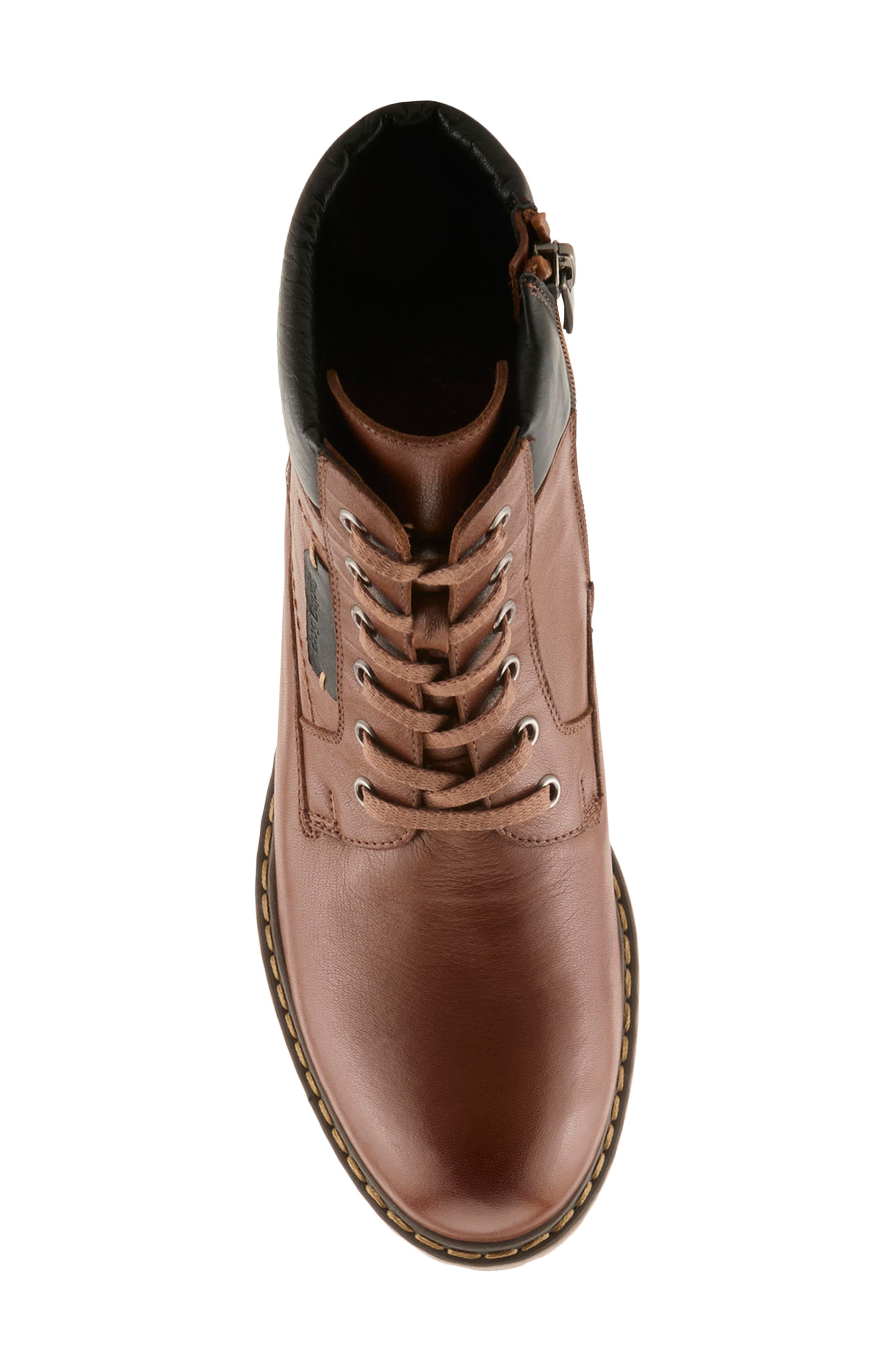Alpina Leather Bootie, Alternate, color, COGNAC MULTI