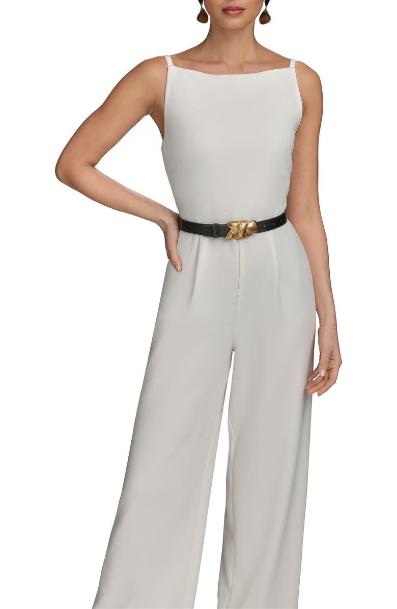 Donna Karan New York Belted Jumpsuit, Alternate, color,