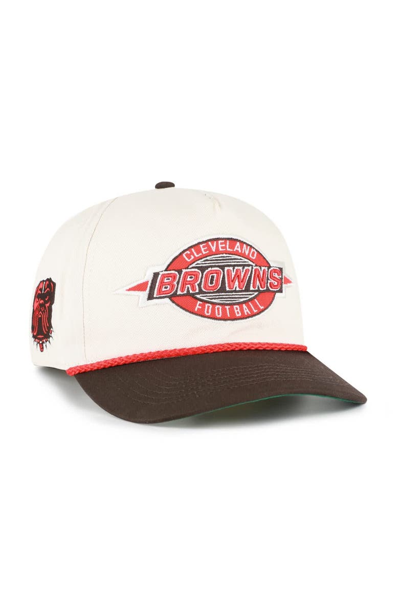 '47 Men's '47 Natural Cleveland Browns Frame Out Two Tone Hitch Adjustable Hat, Main, color, Natural