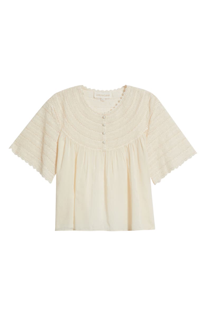 LOVE THE LABEL Katrina Embroidered Top, Alternate, color, White Swan