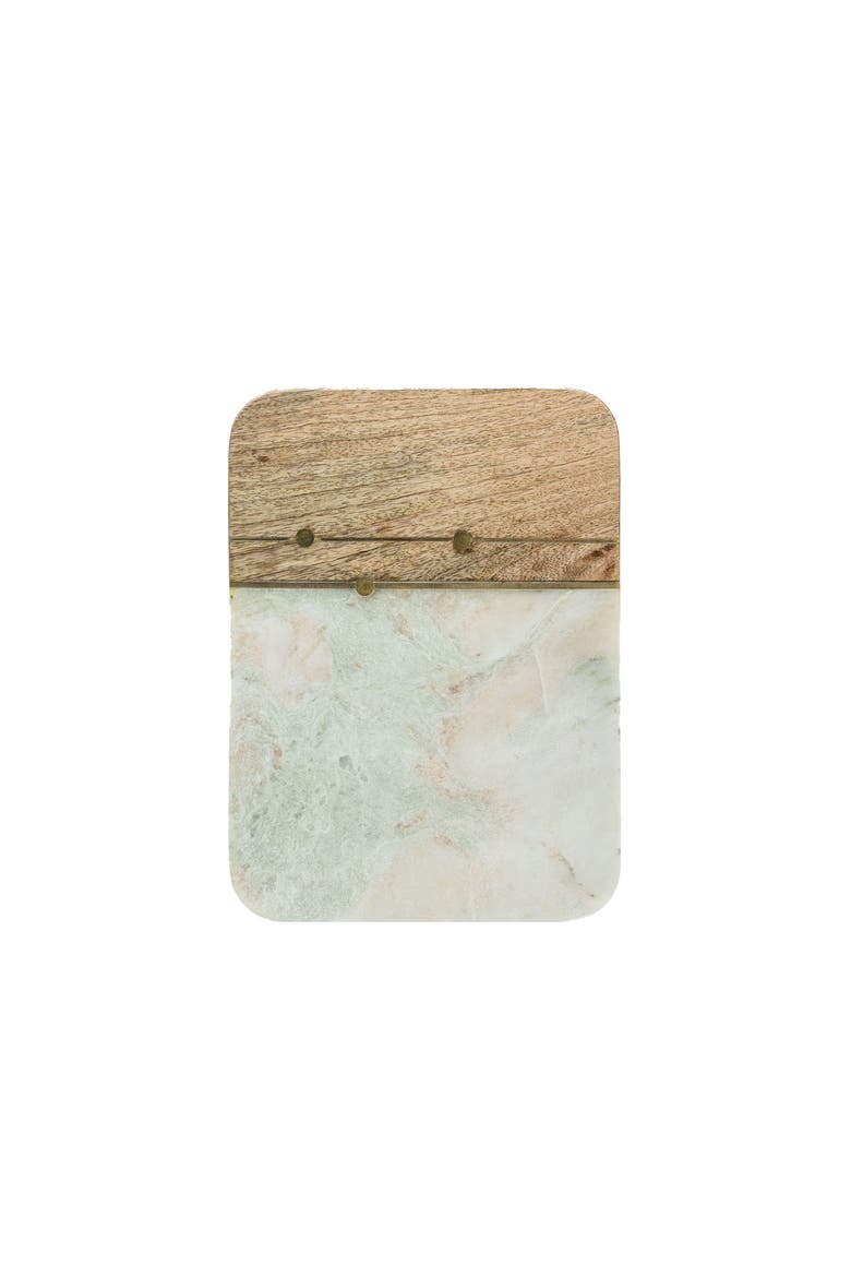 Elise Light Green Onyx Marble Serving Board, Main, color, White