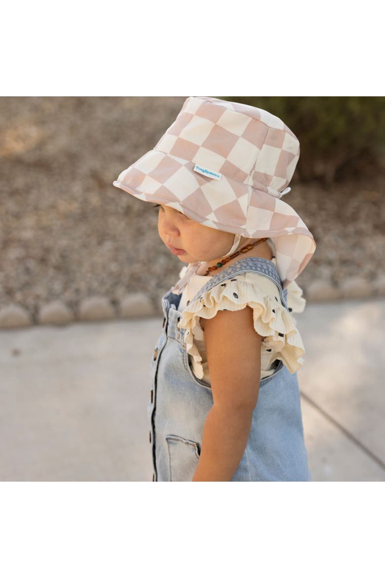 Baby UPF 50+  Sun Protection Flap Hat, Alternate, color, Beige Checkers