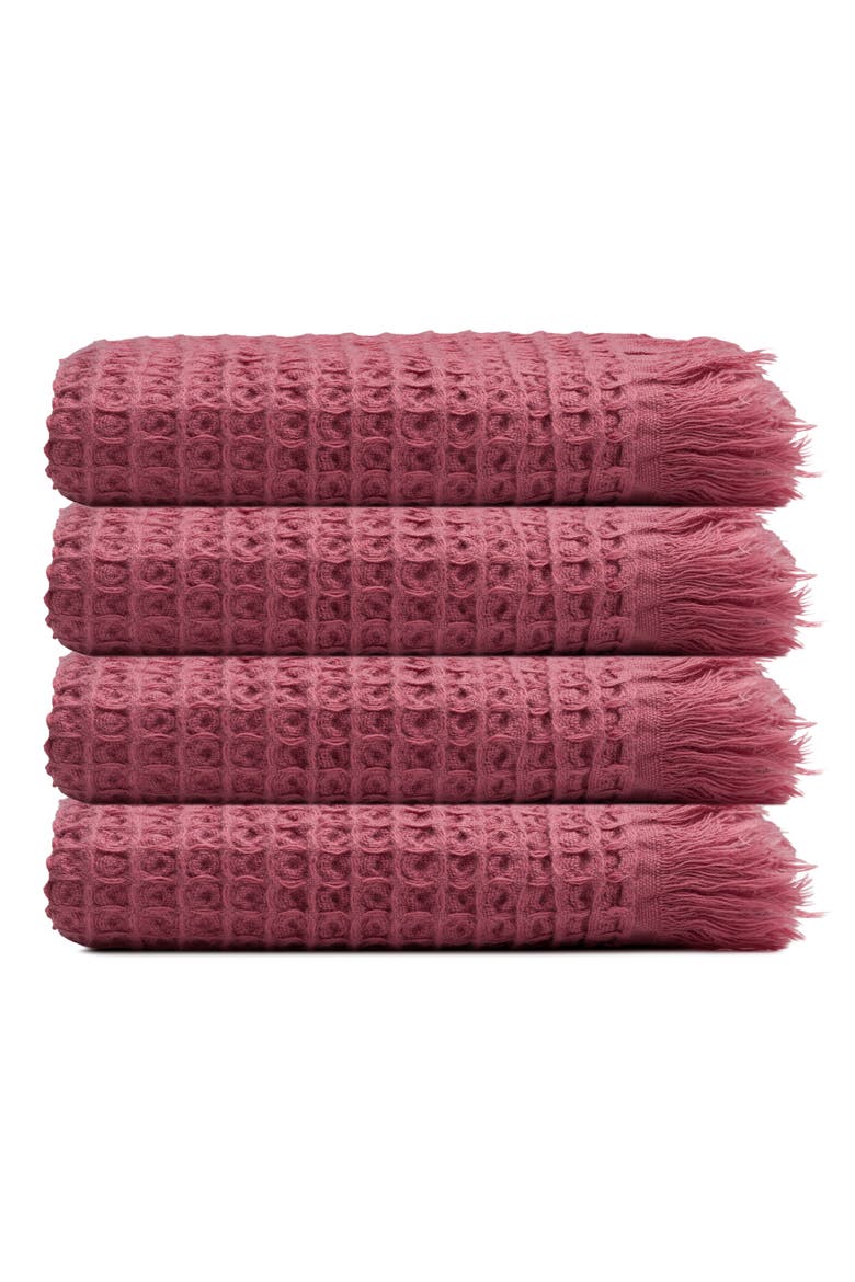 Waffle Turkish Cotton Kitchen & Guest Towel - Set of 4, Alternate, color, Rose