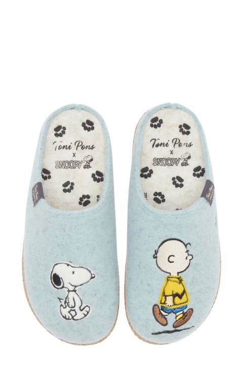 x Snoopy Wool Blend Slipper (Women)