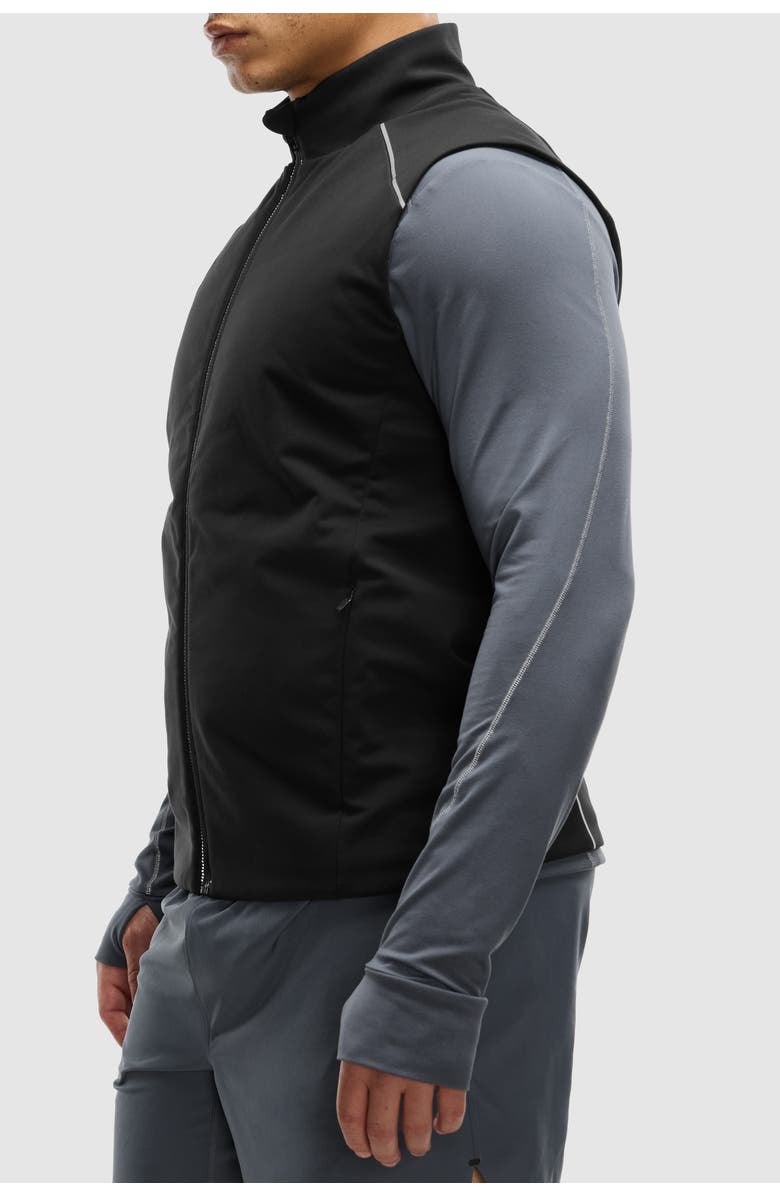 Peloton Men's Padded Full Zip Run Vest, Alternate, color, Black