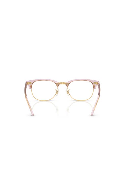 Ray Ban Ray-ban 51mm Square Optical Glasses In Brown