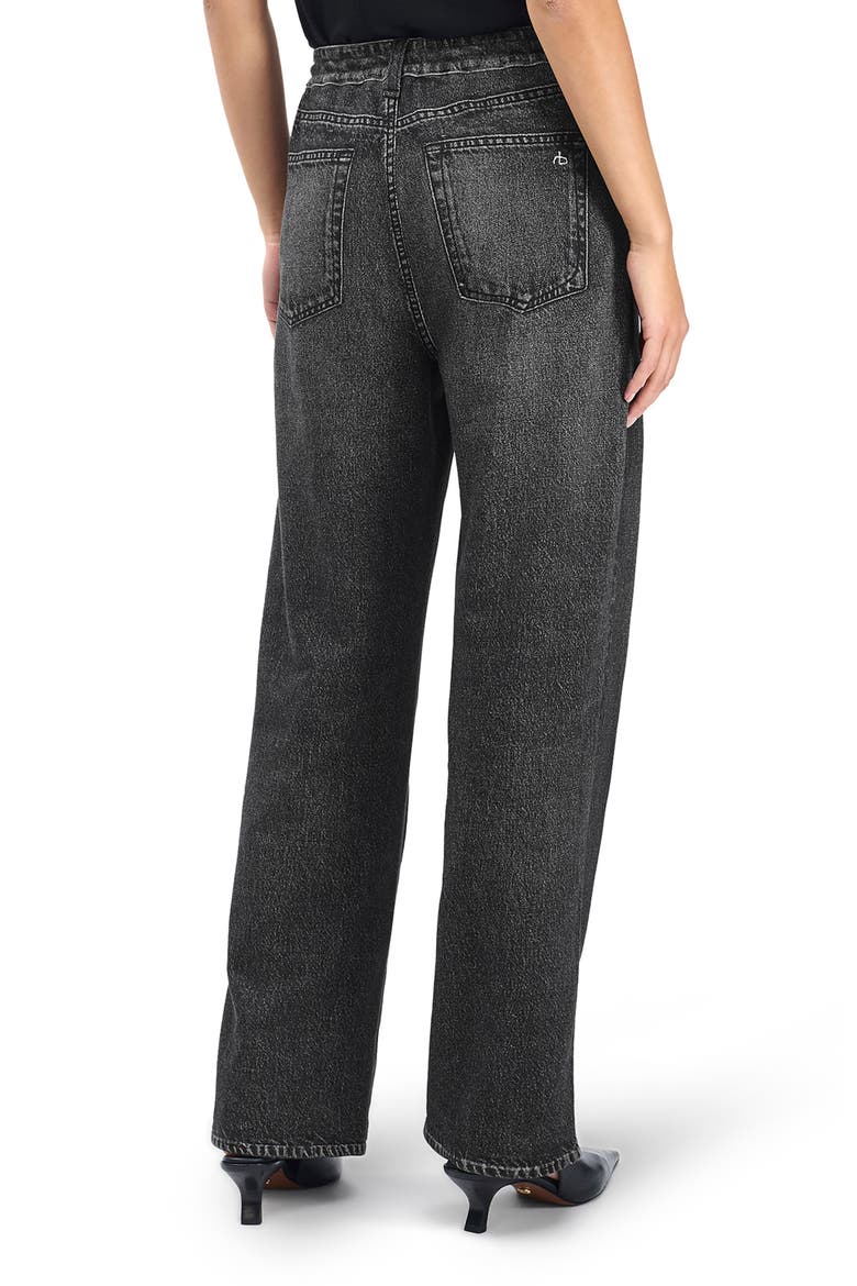 rb Miramar Pull-On Wide Leg Cotton Terry Sweatpant Jeans, Alternate, color, WSHBK