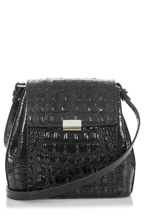 Margo Croc Embossed Leather Crossbody Bag