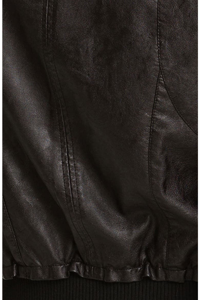 Faux Leather Biker Vest, Alternate, color, BLACK