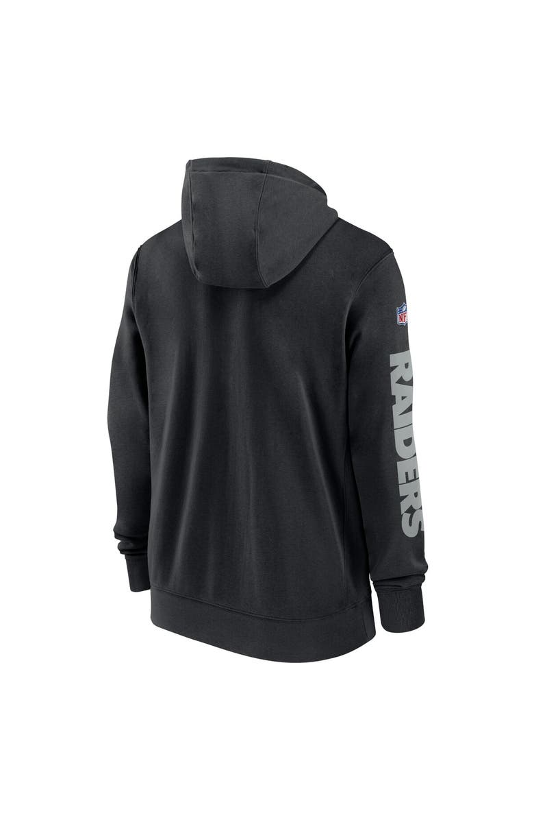 Nike Men's Nike Black Las Vegas Raiders 2024 Sideline Club Full-Zip Hoodie, Alternate, color, 