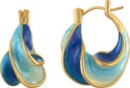 FZN Enamel Huggie Hoop Earrings