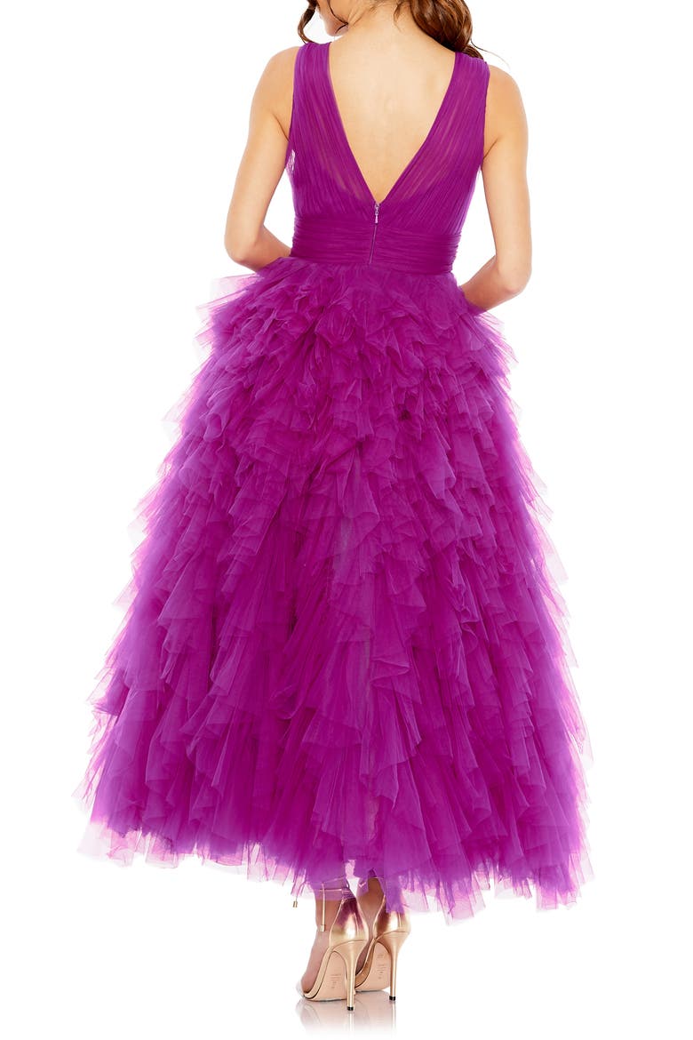 Tulle A-Line Cocktail Dress, Alternate, color, FUCHSIA