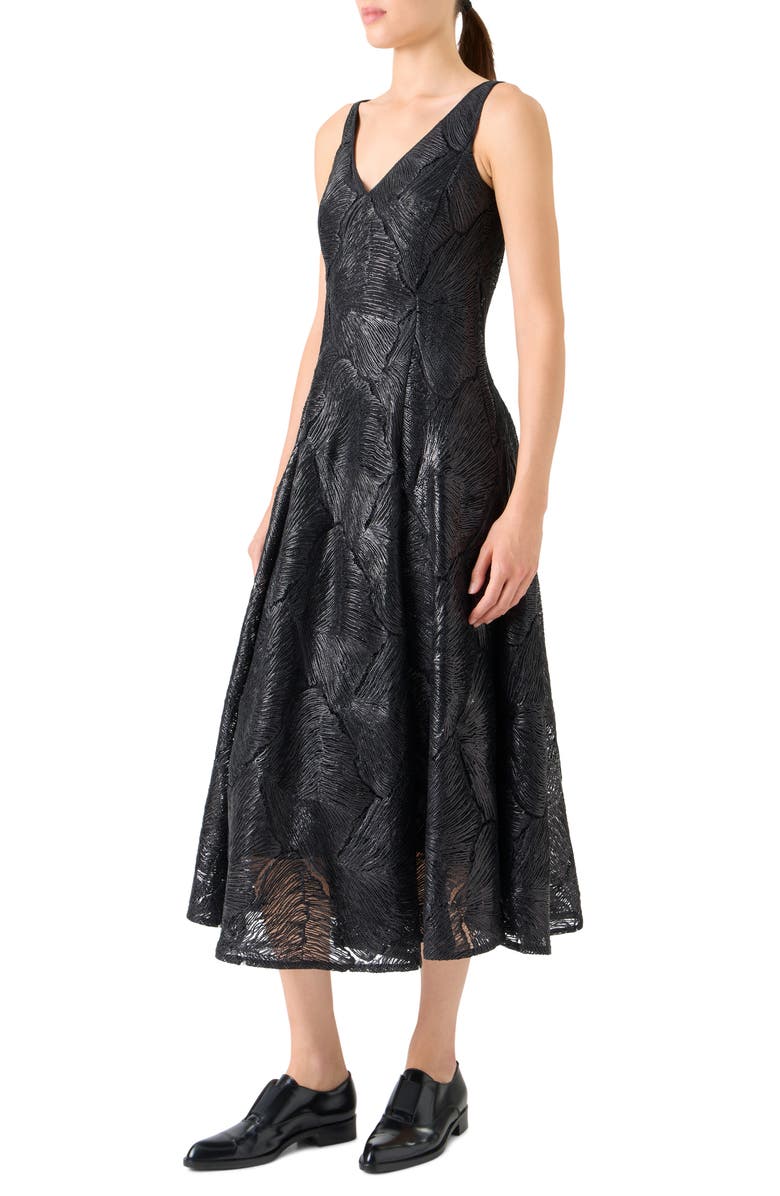 Akris Lace Cocktail Dress, Alternate, color, Black