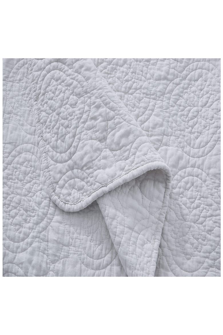 Flavia Cotton Stitched Quilt, Alternate, color, BRIGHT WHITE