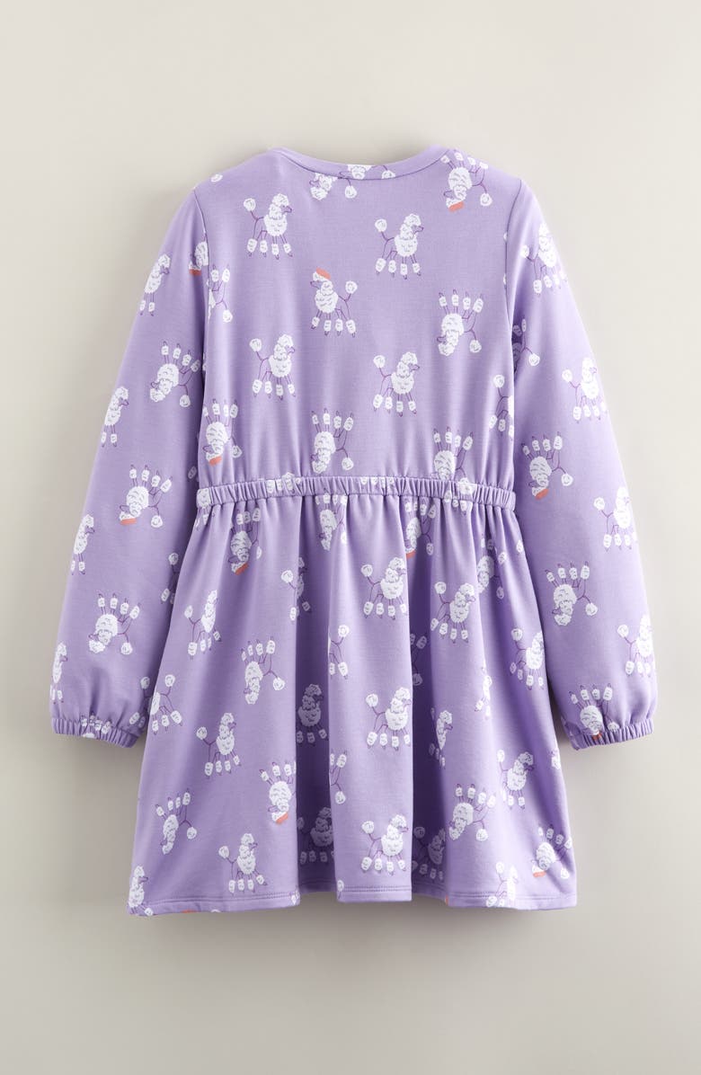 Tucker + Tate Kids' Easy Pocket Long Sleeve Dress, Alternate, color, Purple Bonnet Poodles