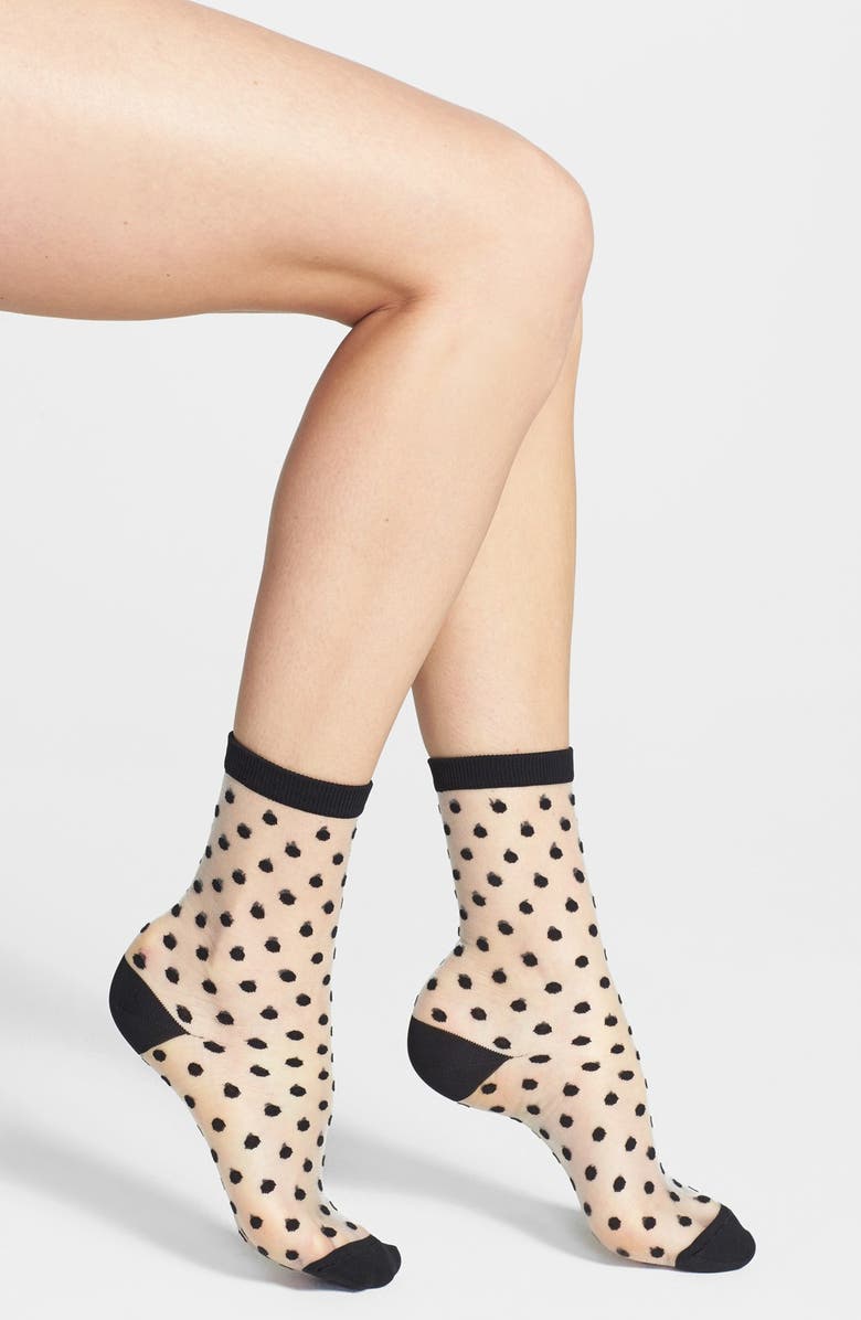 Kate Spade New York 'filament spot' trouser socks, Main, color,