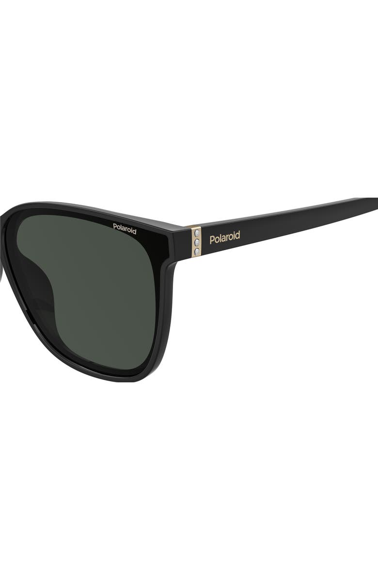 Polaroid 65mm Polarized Rectangular Sunglasses, Alternate, color,