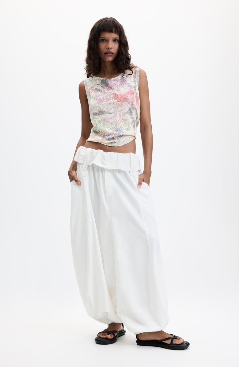 Desigual Floral Texture Sleeveless T-Shirt, Alternate, color,