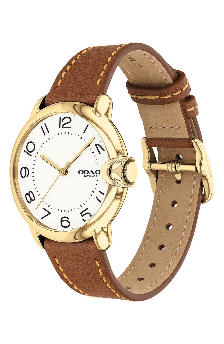 COACH Arden Leather Strap Watch, 36mm, Alternate, color,