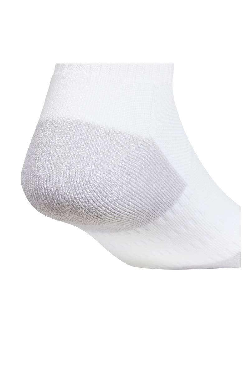 Cushioned 3-Pack Quarter Crew Socks, Alternate, color, WHITE/ CLEAR ONIX GREY