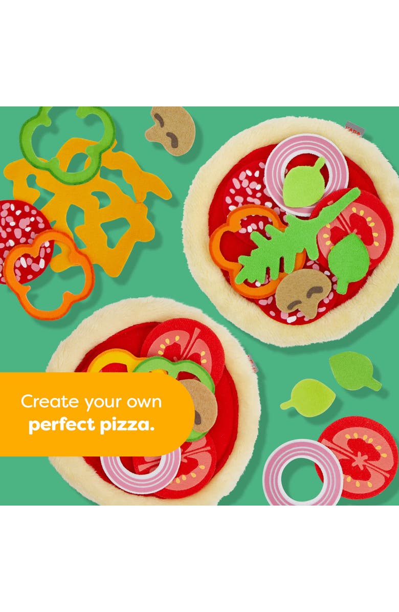 HABA Pizza Play Food Set for Kids Play Kitchen with Toppings, Alternate, color, Multi