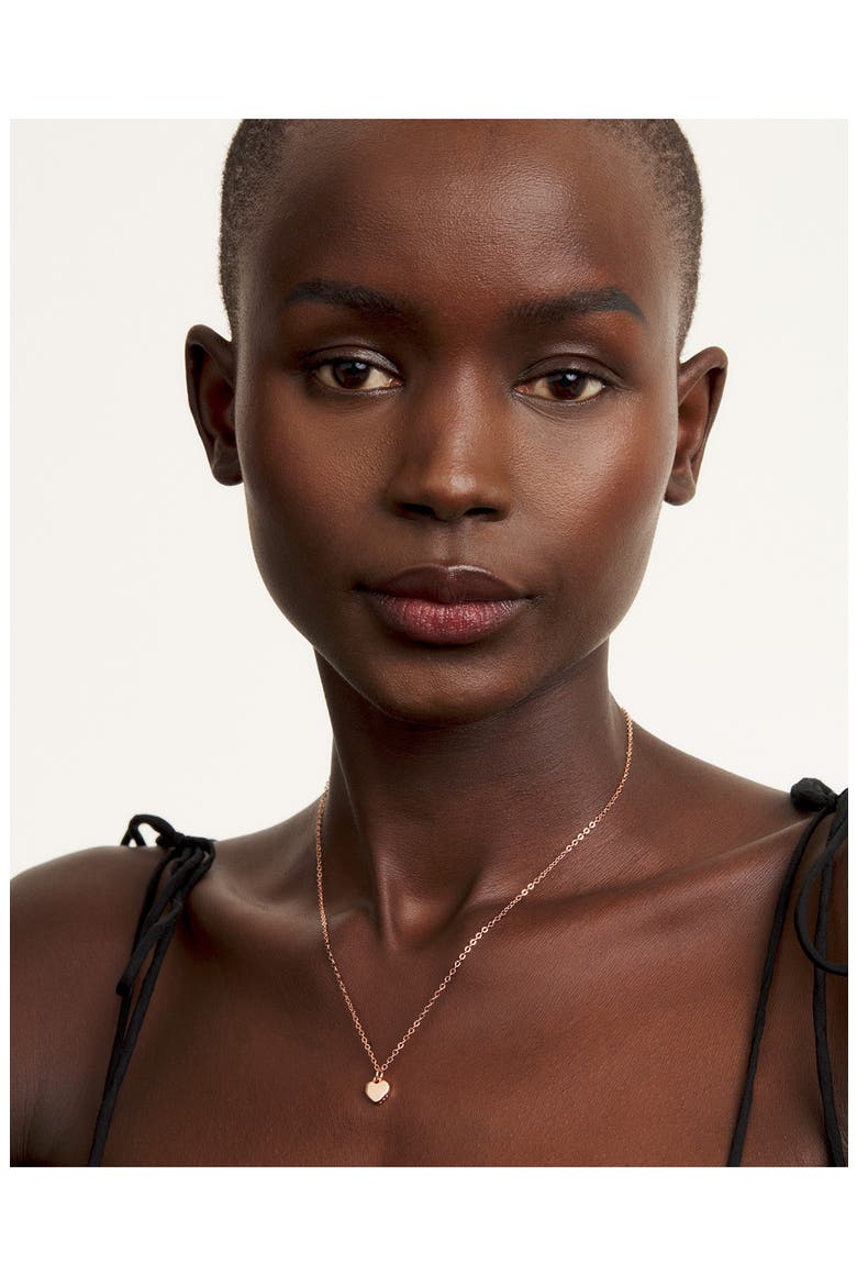 Hara Tiny Heart Pendant Necklace, Alternate, color, ROSE GOLD