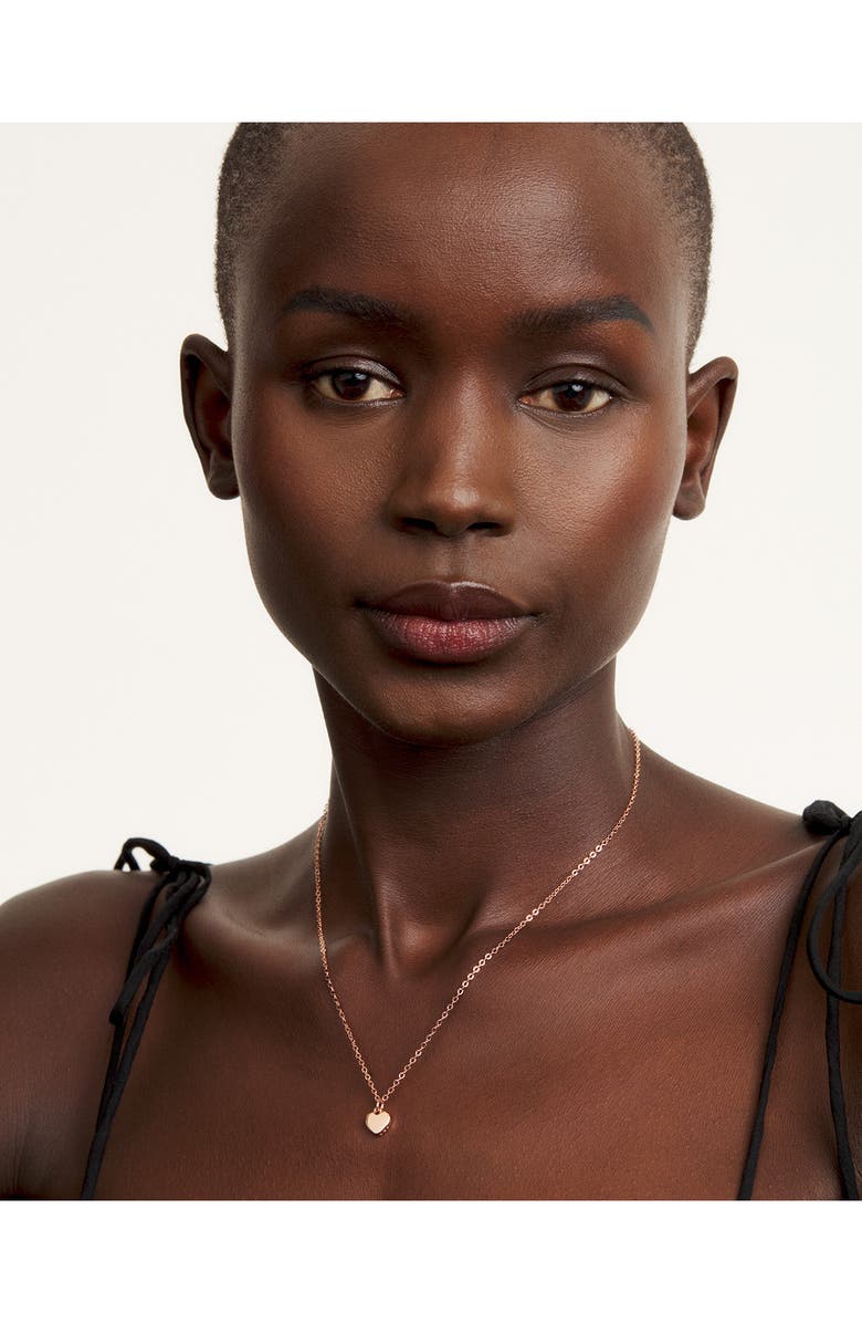 Ted Baker London Hara Tiny Heart Pendant Necklace, Alternate, color, Rose Gold