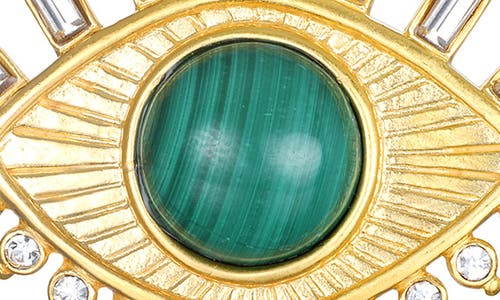 Sequin Dalila Evil Eye Talisman Brooch In Gold