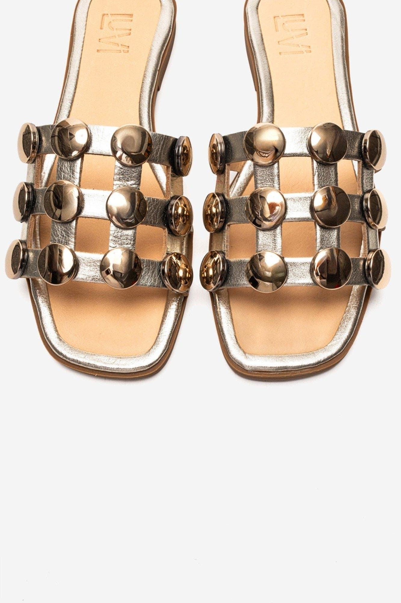 Bareon Leather Sandal, Alternate, color, Gold
