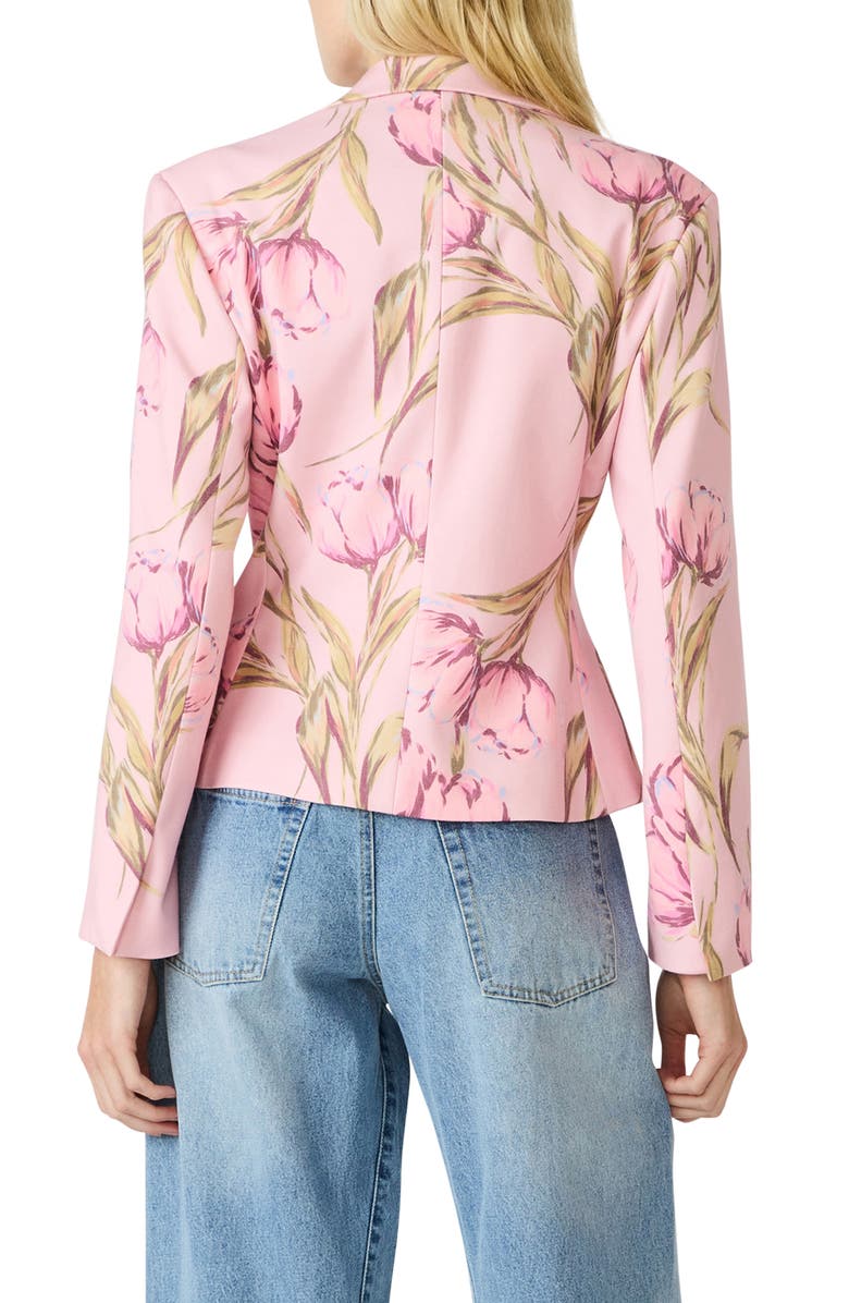 Steve Madden Regina Print Blazer, Alternate, color, Rosette Pink