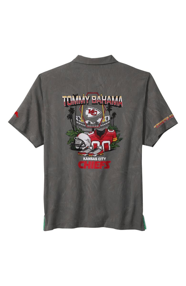 Tommy Bahama Men's Tommy Bahama  Gray Kansas City Chiefs Endzone Paradise COOLMAX Button-Up Shirt, Alternate, color, Gray