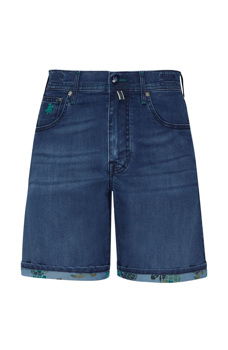 Vilebrequin Men's Tahiti Turtle Denim Shorts, Alternate, color, Med Denim W2