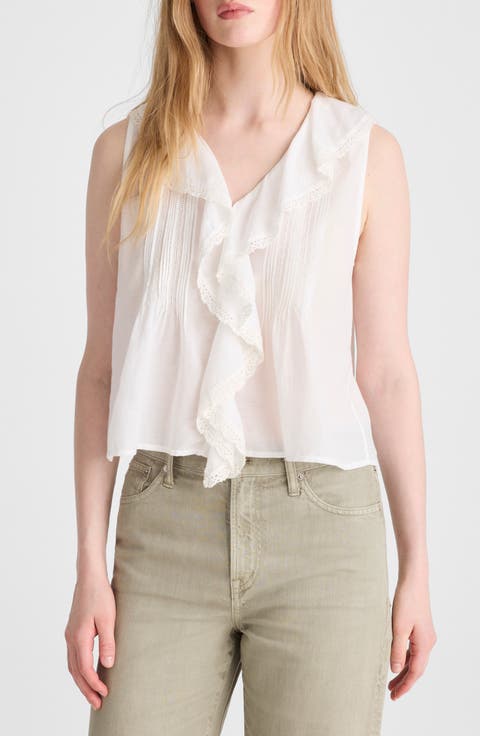 The Blaire Ruffle Sleeveless Top