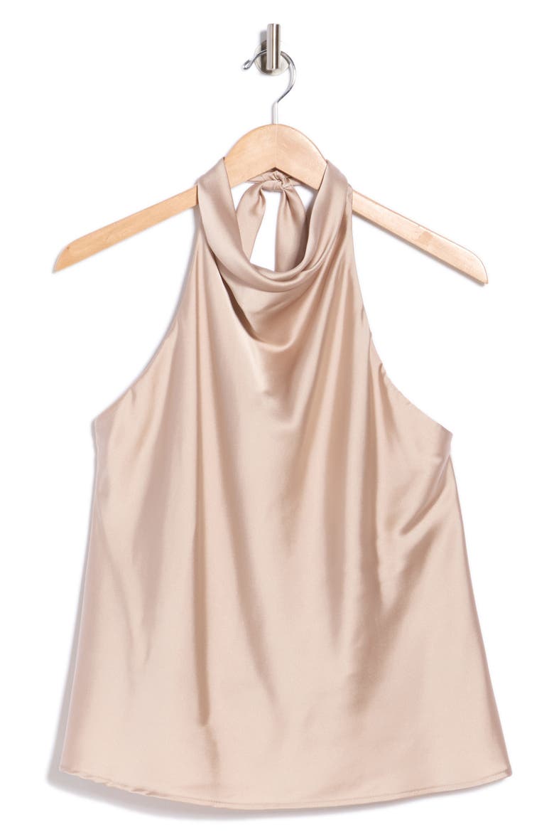 Satin Halter Top, Alternate, color, BEIGE