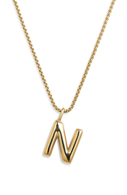Open Edit Waterproof Bubble Initial Pendant Necklace