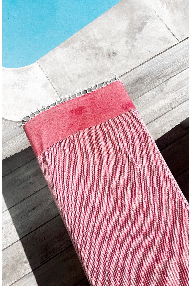 Sand Free Beach Towel - Traditional, Alternate, color, Montenegro Red