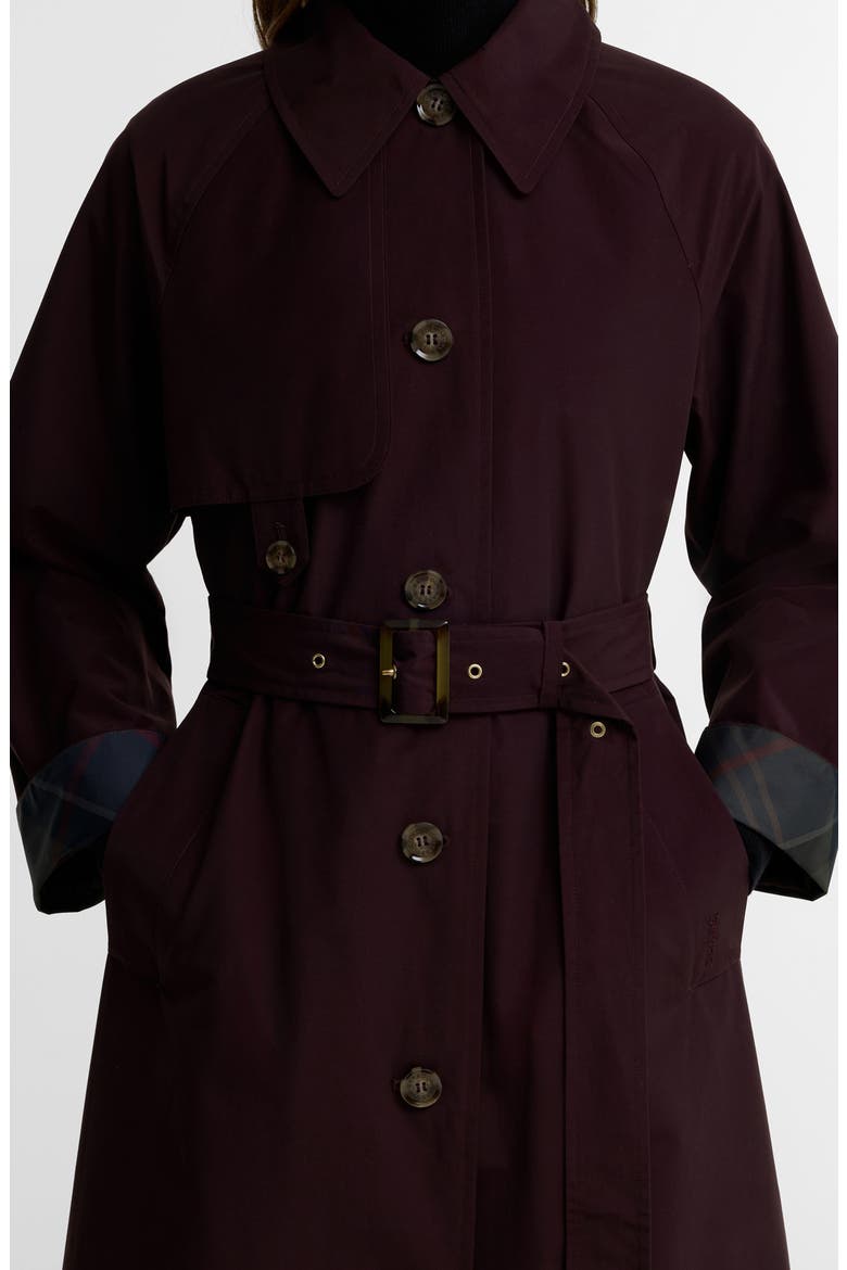 Antonella Showerproof Belted Coat, Alternate, color, FIG/ SHADOW CLASSIC