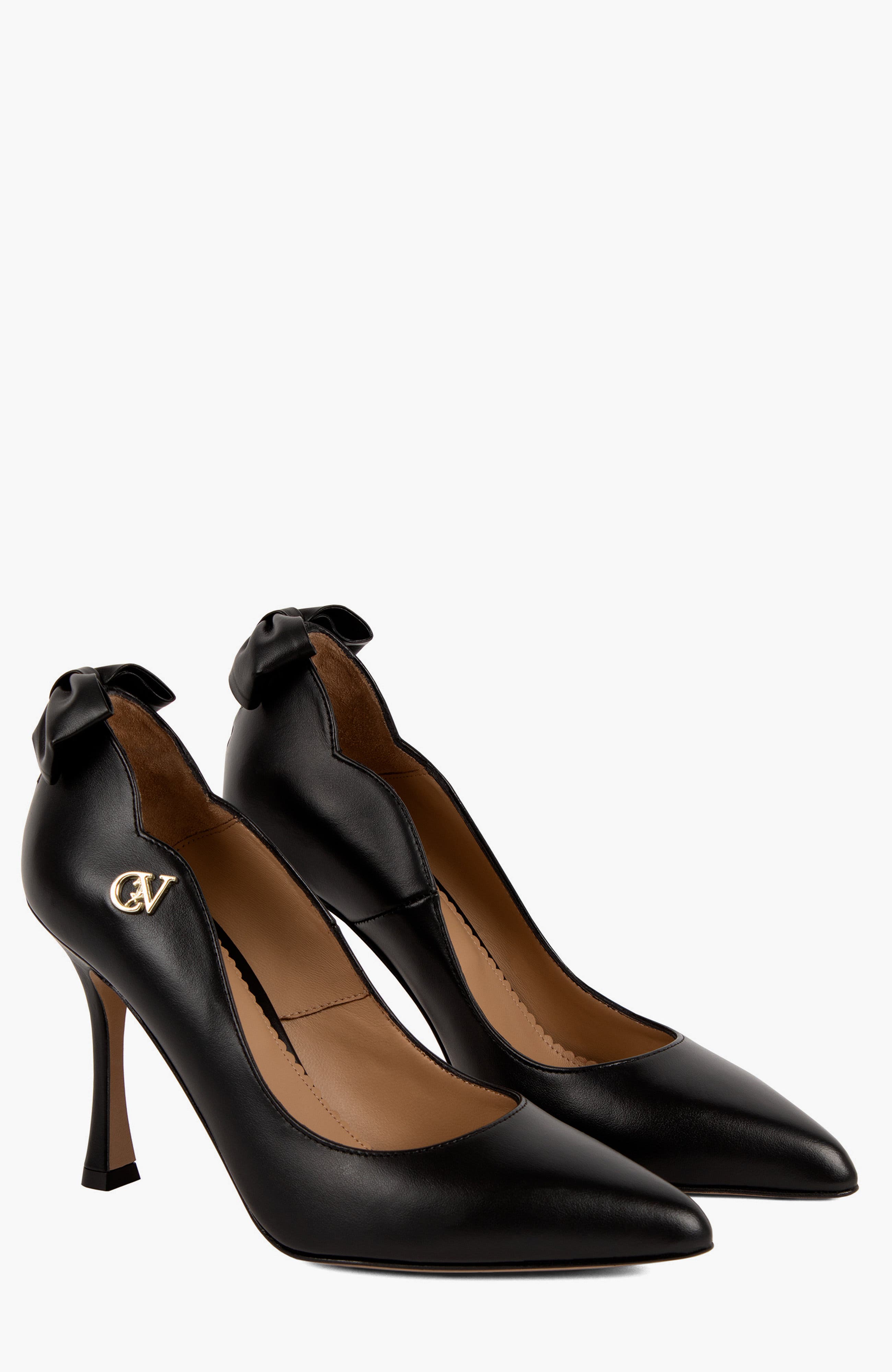 Signature CV by Cavalinho Leather Pumps with Bow, Alternate, color, Black