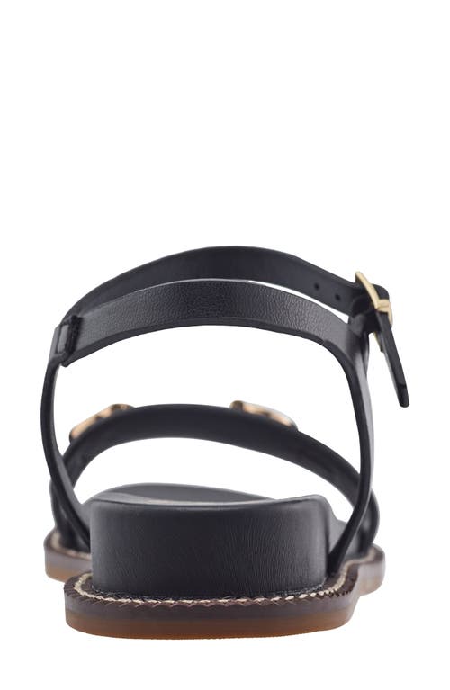 Ninety Union Madison Ankle Strap Flat Sandal In Black