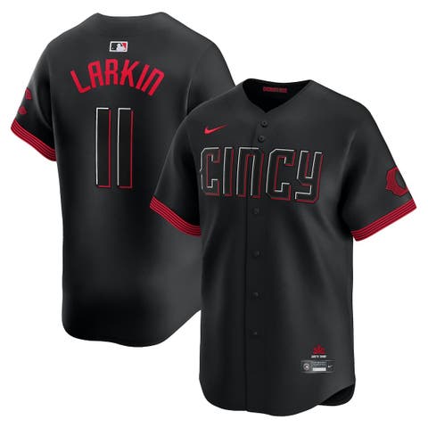 Men's Nike Barry Larkin Black Cincinnati Reds City Connect Limited Jersey