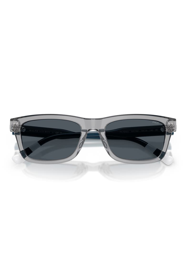 54mm Phantos Sunglasses, Alternate, color, TRANSPARENT GREY / DARK GREY