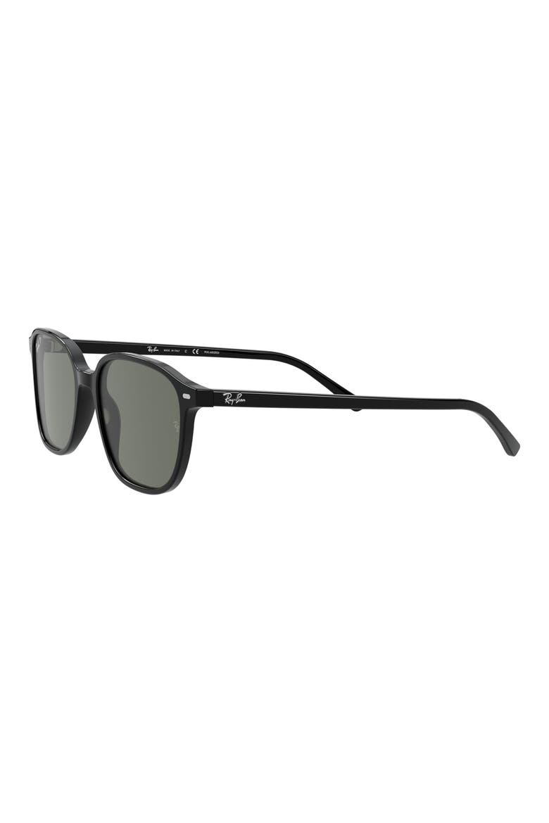 53mm Polarized Square Sunglasses, Alternate, color, BLACK/ GREEN