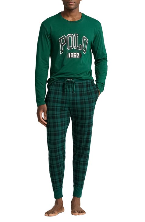 Mens polo plaid pajama pants best sale