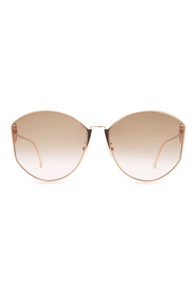 63mm Round Sunglasses, Main, color, GOLD COPPER / BROWN PINK