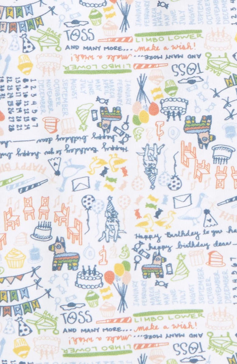 JOY STREET HBD Fitted Two-Piece Pajamas, Alternate, color, Confetti Multi